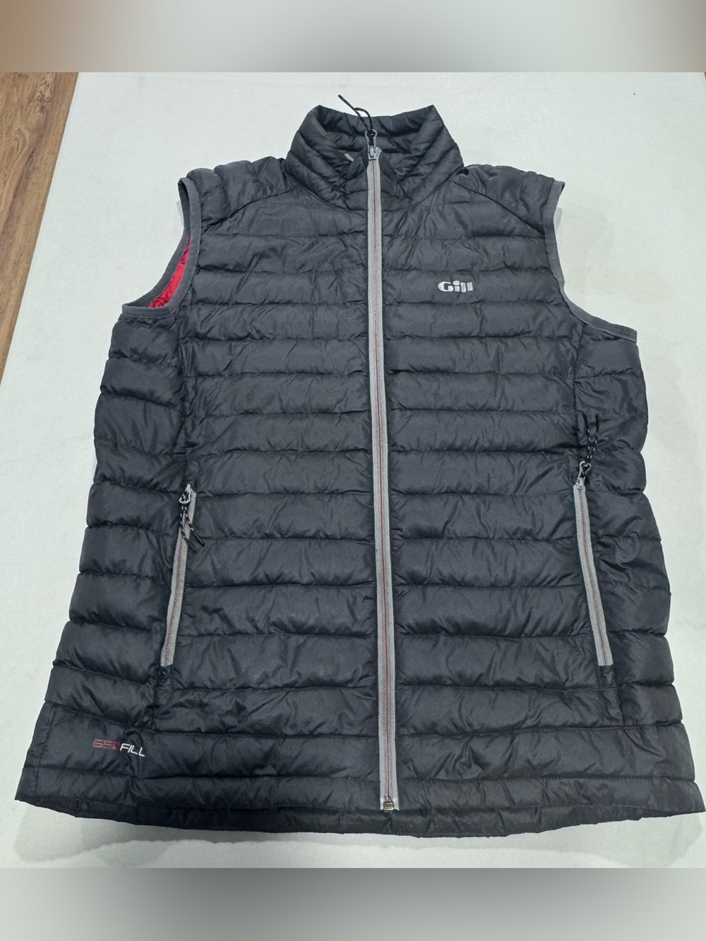 Gill Hydrophobe Down Vest Mens M‎ Gray Puffer Insulated Lightweight Outdoor